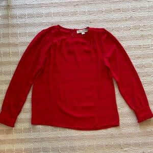 LOFT Vibrant Red Blouse